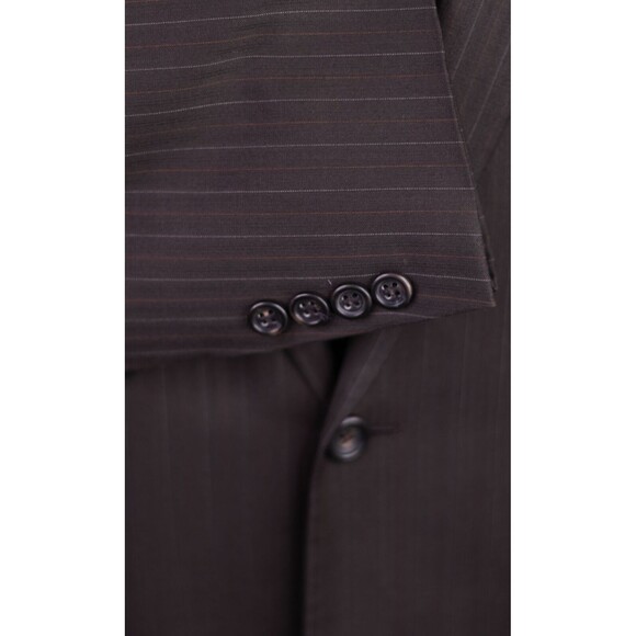 mens Brown Striped JOSEPH & FEISS blazer jacket sport suit coat classic fit 44R - Picture 8 of 11